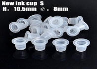 Transparaent Disposable Tattoo Ink Cups 10.5mm Diameter White Color