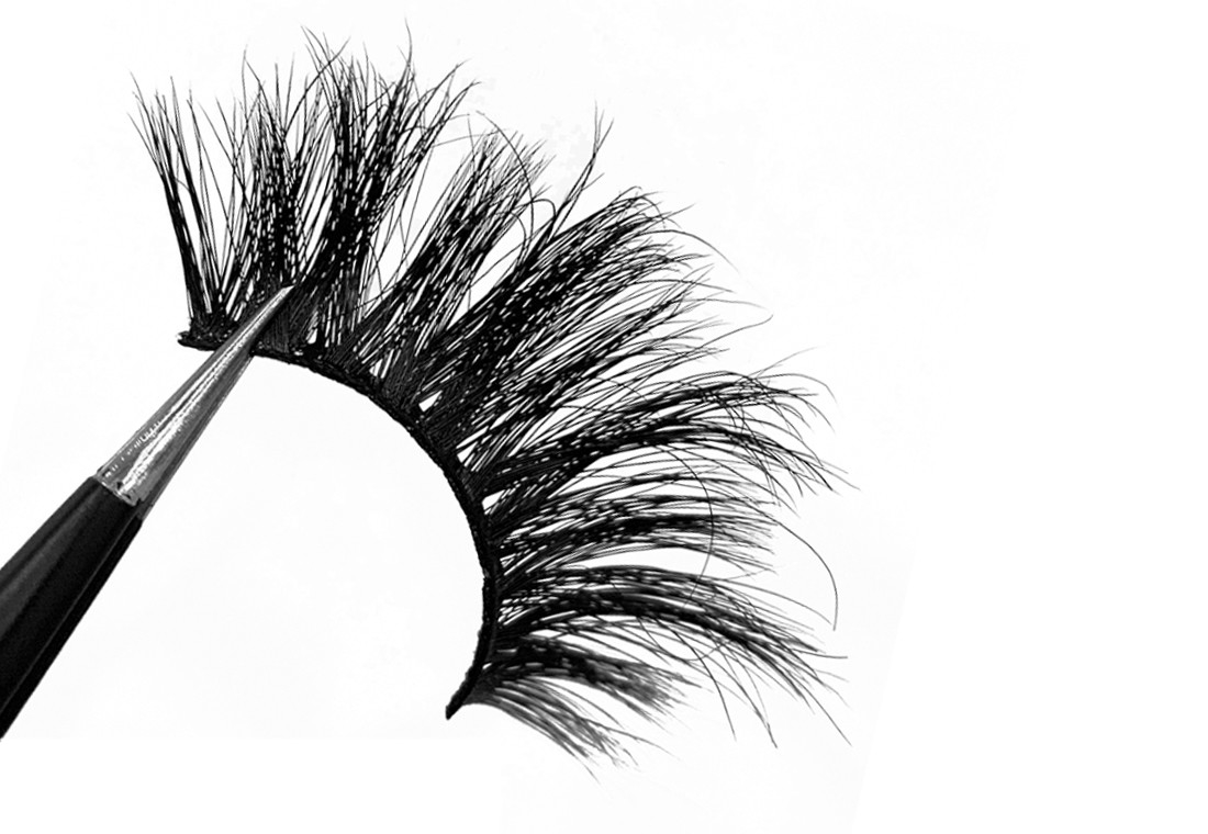 New 25mm Black Fluffy Mink False Eyelash Extensions natural false lashes Natural Fake Eyelashes