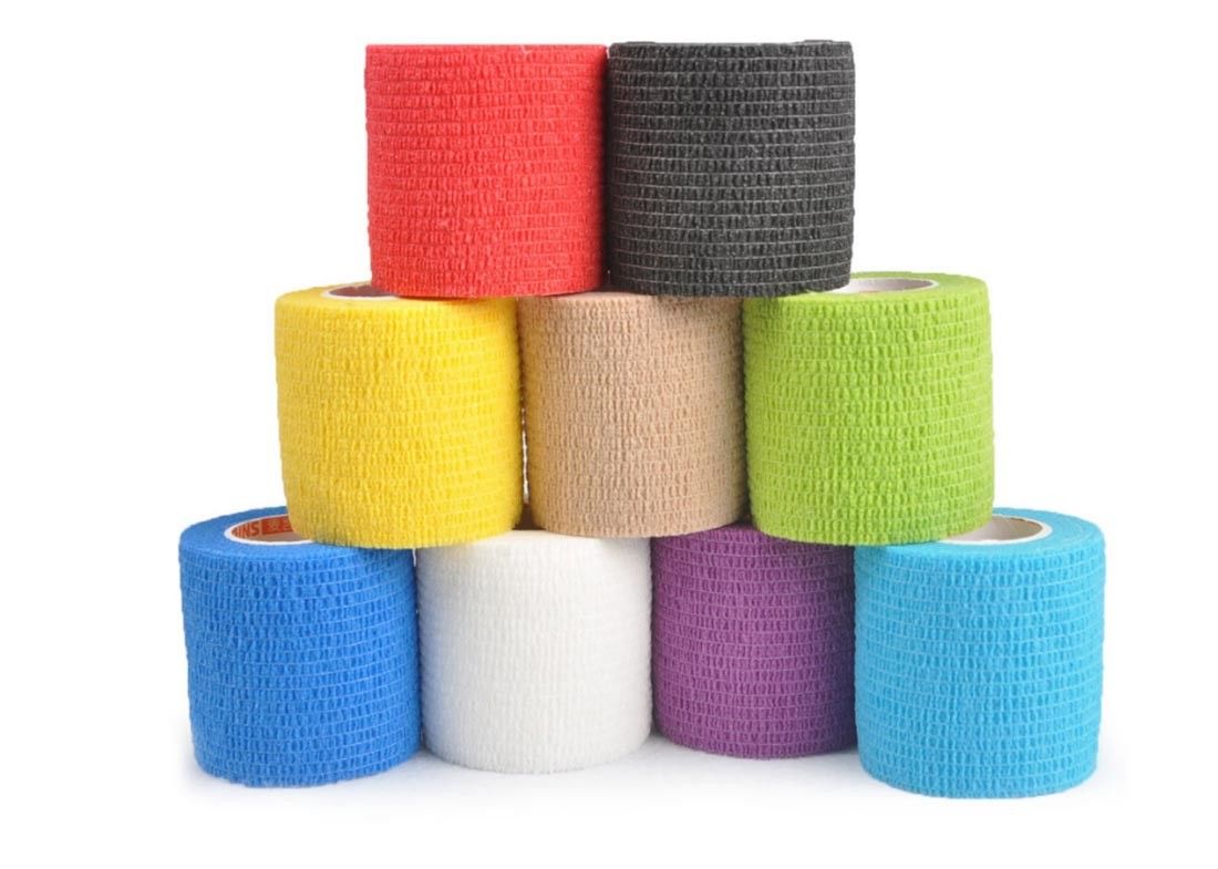 5cm * 5cm Self Adhesive Elastic Bandage For Handle Grip Tube