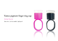 Disposable Microblading Tattoo Pigment Ring Cup With Sponge , Makeup Eyebrow Accessories