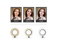 3 Colors Selfie Ring Light with Clip Stand &amp; Phone Holder, Led Circle Lights For Mobile Phone
