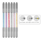 Double Sides Crystal Acrylic Microblading Tattoo Pen 14cm Length