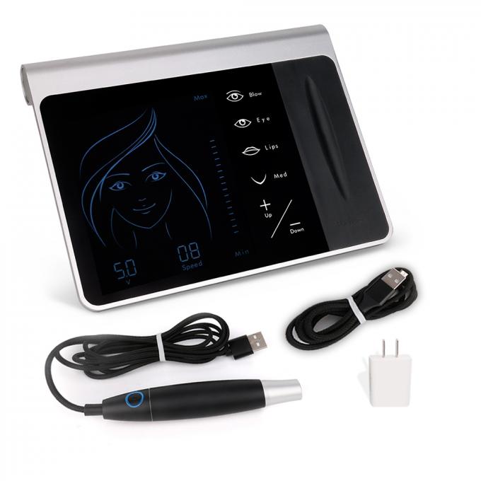 Black Electric Screen Touch Digital Permanent Makeup Machine / Cosmetic Eyebrow Tattoo Kit 1