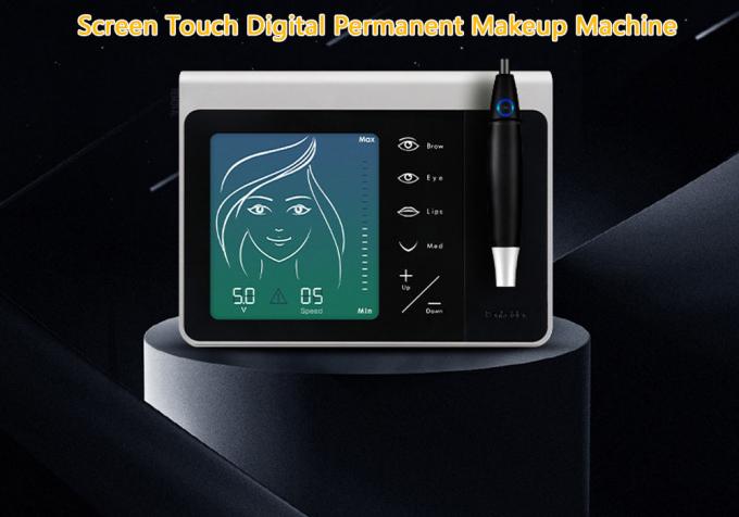 Black Electric Screen Touch Digital Permanent Makeup Machine / Cosmetic Eyebrow Tattoo Kit 0