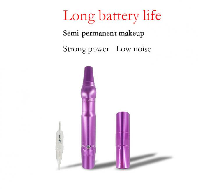 Pink Permanent Makeup Tattoo Kit Wireless Eyebrow Makeup Pen Battery Operated 6