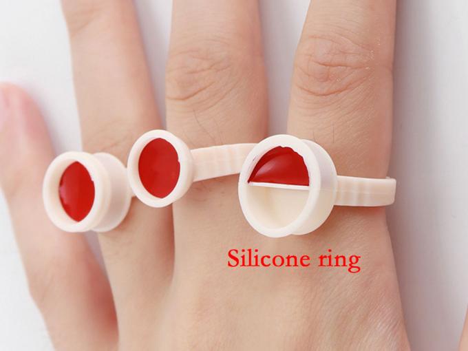 Disposable Microblading Accessories Tattoo Pigment Ring Cups Soft Silicone And Plastic Material 2