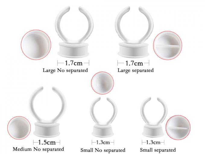 Disposable Microblading Accessories Tattoo Pigment Ring Cups Soft Silicone And Plastic Material 4