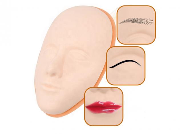 Yellow Soft Silicone Gel Face Practice Skin Plastic Hard Mold 3D Eyebrow Lip Microblading Accessories 1