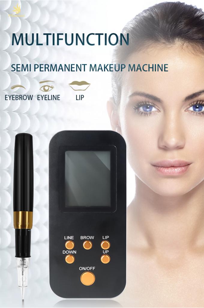 Black Semi Permanent 3R Eyebrow Tattoo Machine With Touch Screen 1