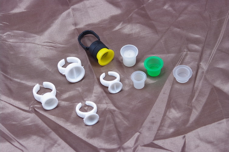 Disposable Pigment Ring Cup / Tattoo Ink Cups For Permanent Makeup Tattoo