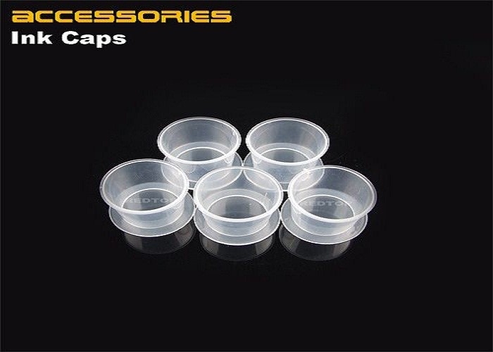 Transparaent Disposable Tattoo Ink Cups 10.5mm Diameter White Color
