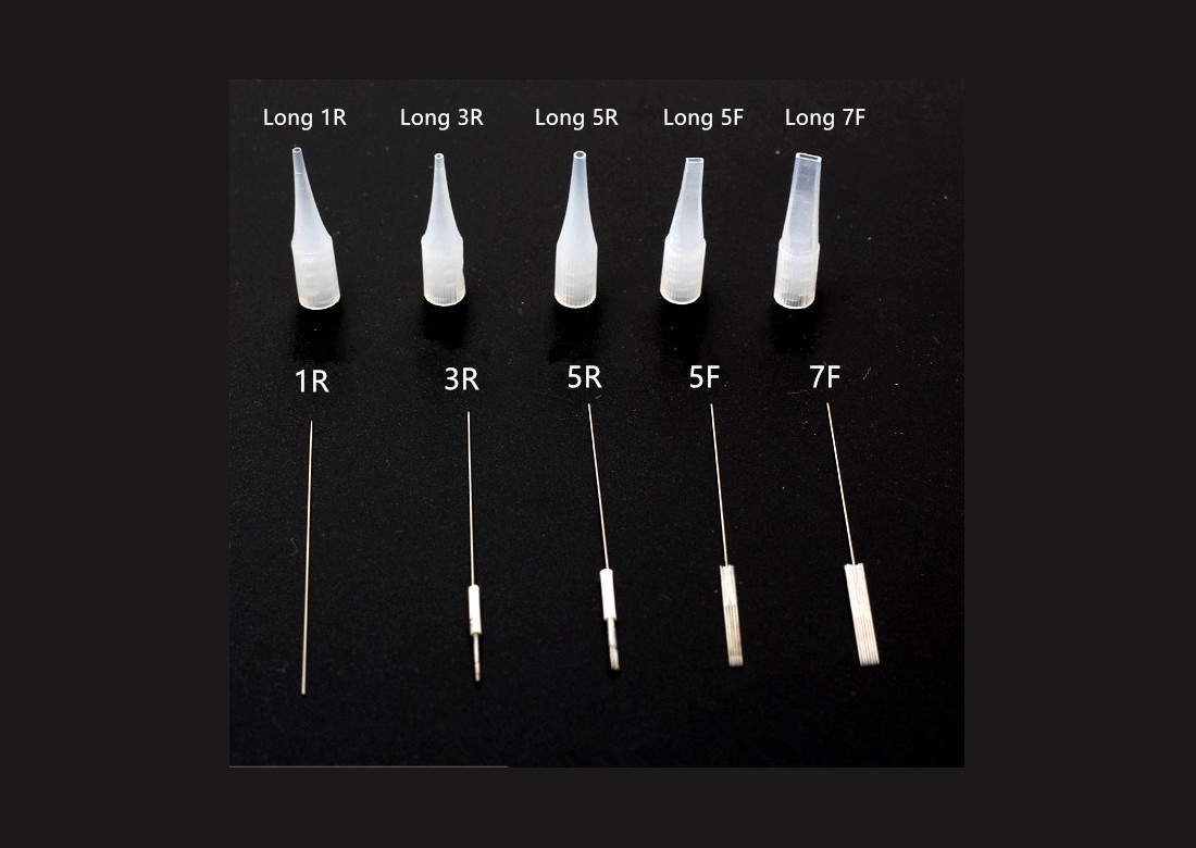 Sterile disposable needle 0.35*50mm for permanent makeup/needle cap, for mircobalding tattoo needles and tattoo supplies