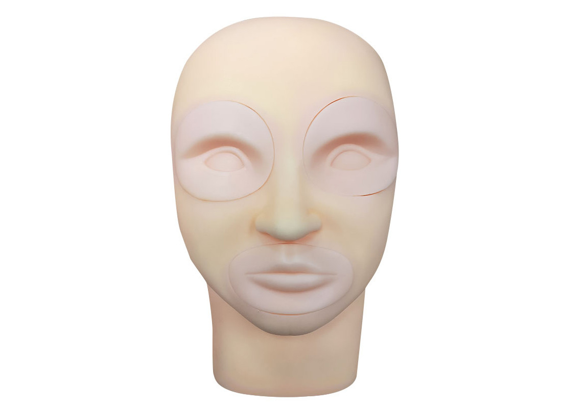 Reusable Silicone Permanent Makeup Practice Skin Mannequin Head