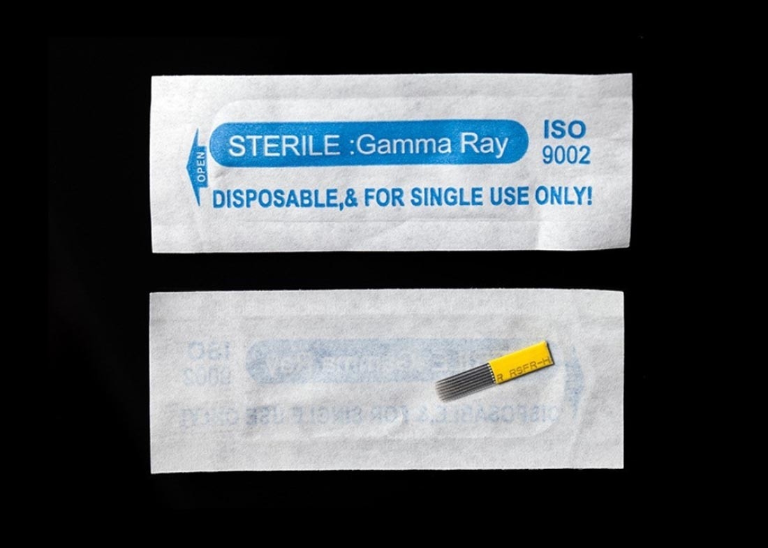 Disposable Sterilized 17U Tattoo Machine Needle Double Rows