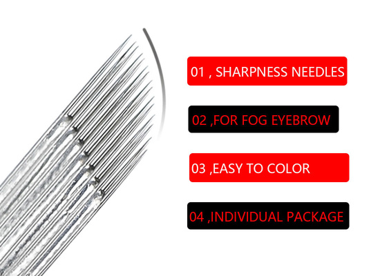 Universal  18 Pin Manual Shading Needles Microblading Blades #316 Stainless Steel