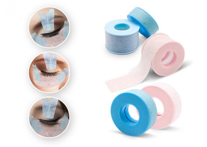 Custom Eyelash Extension Tape Sensitive 2Pcs Pack Blue Pink Ribbon Micropore Silicone Gel Tape 3