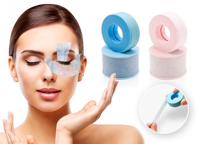Custom Eyelash Extension Tape Sensitive 2Pcs Pack Blue Pink Ribbon Micropore Silicone Gel Tape 2