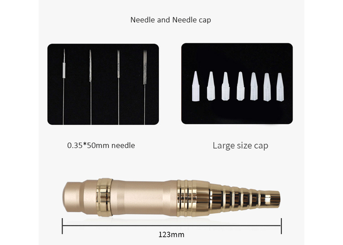 Gold Copper 10V Microblading Pen Permanent Cosmetic Tattoo Machine 5