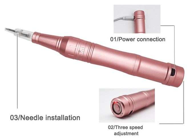 Portable 3 Speed Levels 35000 R/Min Wireless Tattoo Pen for Eyebrows, Eyeliner And Lip Makeup 3