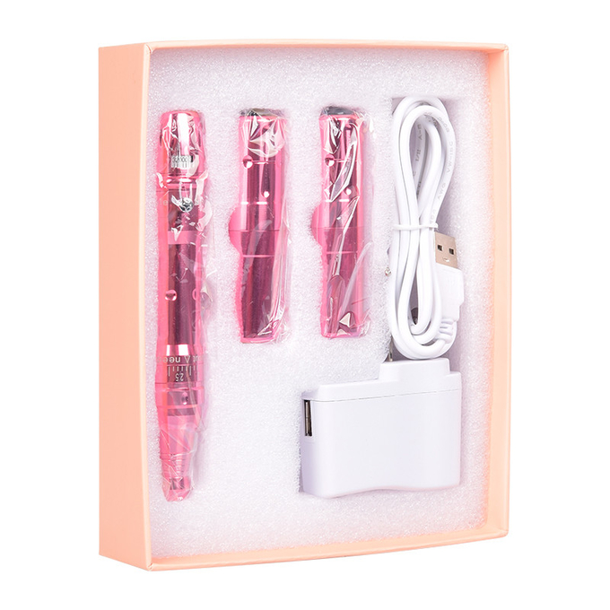 Silver Pink Wireless Permanent Makeup Machine With 2 Battery Private 2