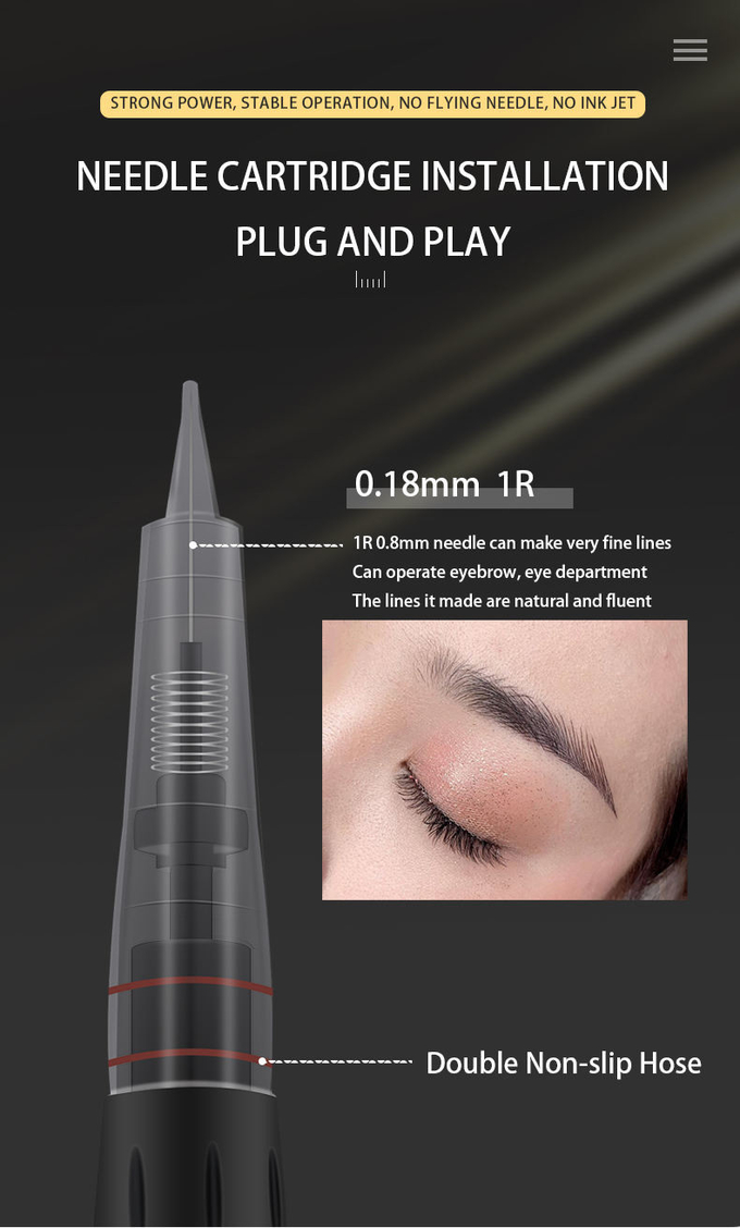 5V Rechargeable Digital Semi Permanent Makeup Machine Kit  For Eyebrow Microblading 2
